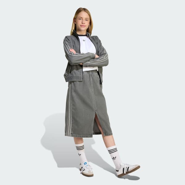 Grey Denim Skirt