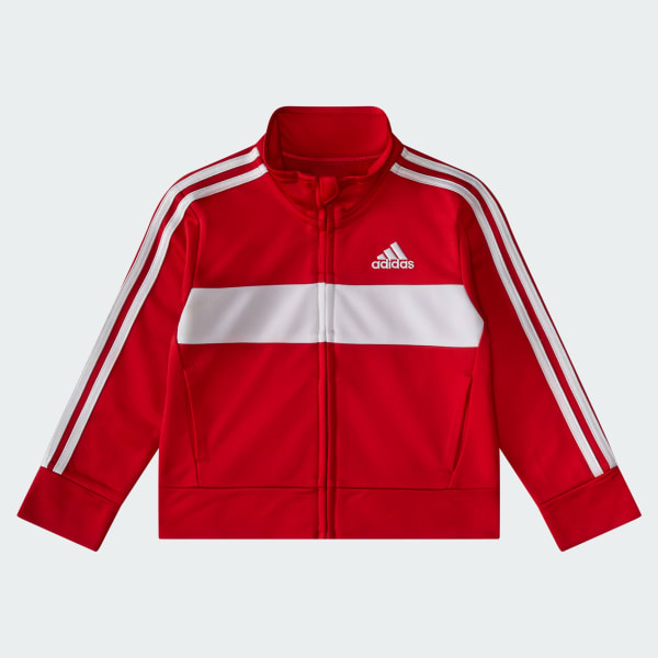 adidas Two-Piece Essential Tricot Jacket Set - Red | Kids' Training ...