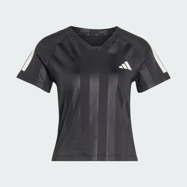 Black Hyperglam 3-Stripes Emboss T-Shirt