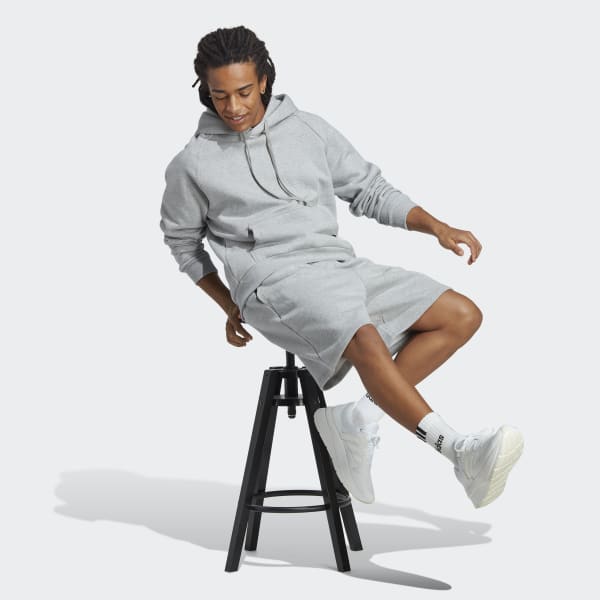 adidas Lounge Fleece Hoodie - Grey