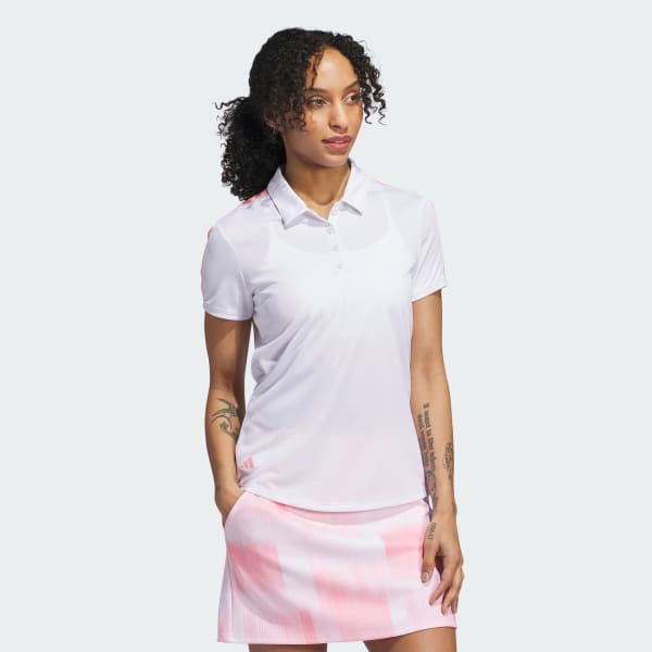 White Ultimate365 Printed Polo