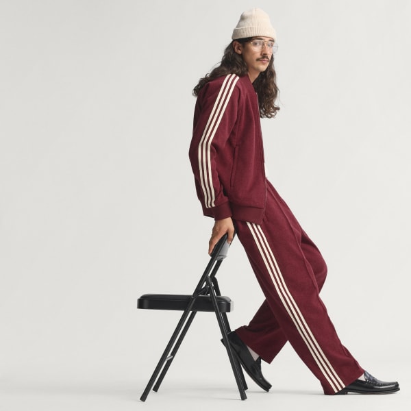 【美品】adidas トラックパンツ　バーガンディ アディダス プレミアム・トラック・パンツ - バーガンディ