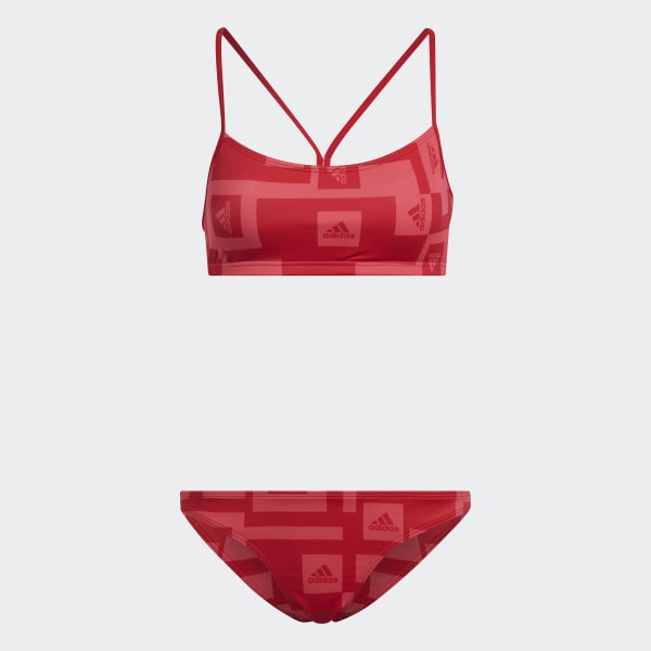 Red Logo Graphic Bikini YY105