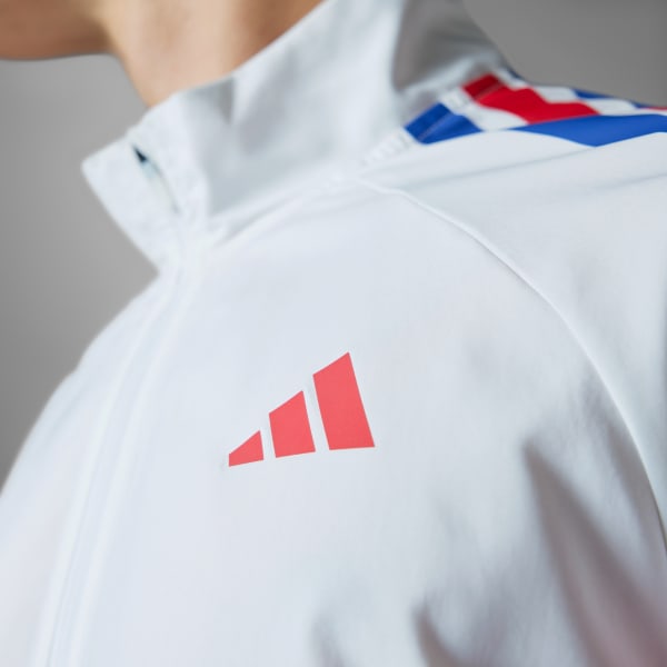 White Adizero Retro Running Jacket