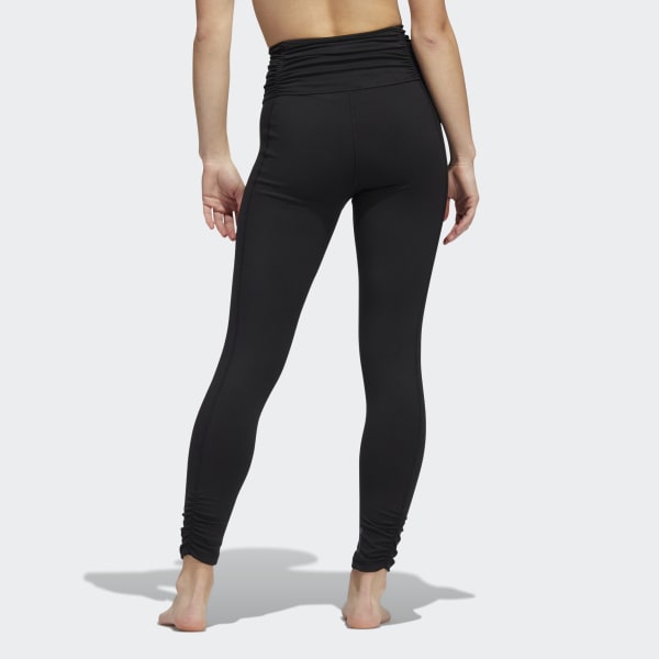 Black Yoga Studio Gathered 7/8 Leggings