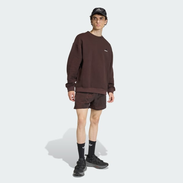 Brown 아디다스 이큅먼트 리브 크루넥 스웨트셔츠