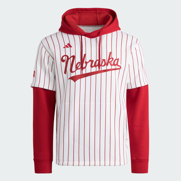 adidas Nebraska Cornhuskers Hooded Jersey - White | Free Shipping