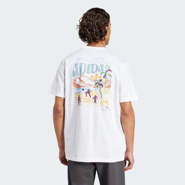 bílá Tričko adidas Originals Resort Graphic