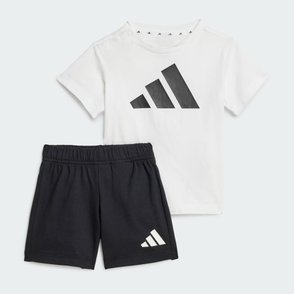 Blanco Conjunto Playera Essentials Niños