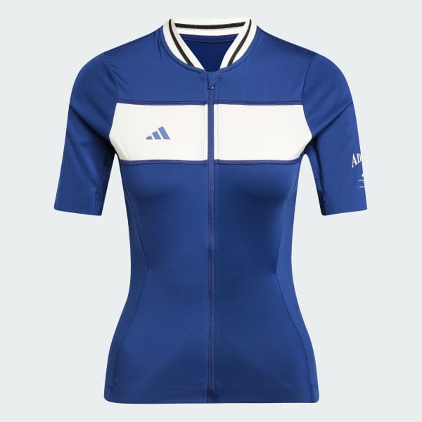 Azul Maillot de ciclismo adidas Heritage Tempo Legacy 3 bandas
