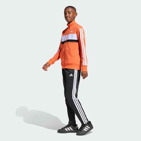 Orange Seasonal Essentials Tiberio 3-Stripes Tricot Track Suit Kids