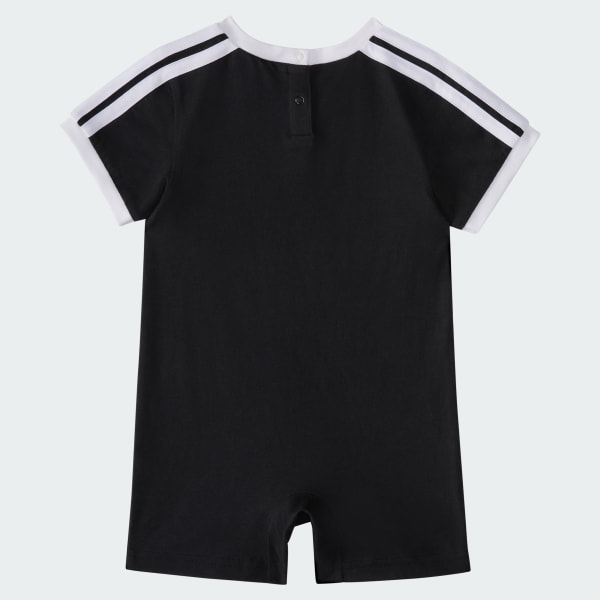 Short Sleeve 3-Stripes Logo Romper