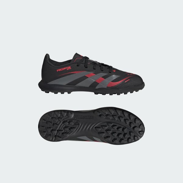 Negro Zapatos de fútbol Predator League Pasto Sintético Niños