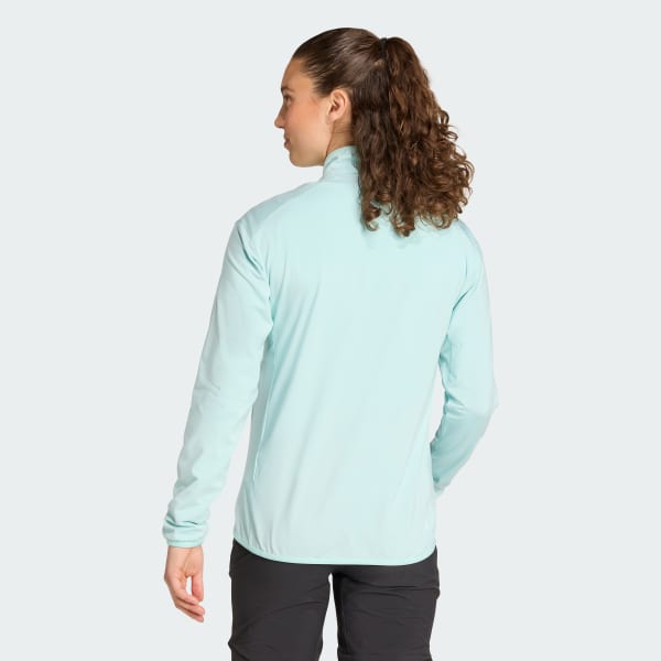 Turkuaz Terrex Multi CLIMAWARM Tech Fleece Tam Boy Fermuarlı Üst