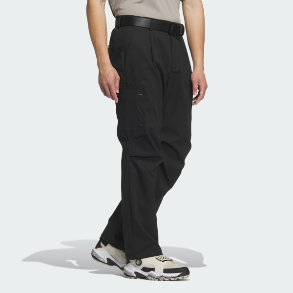 Black Twistweave Cargo Ankle Pants