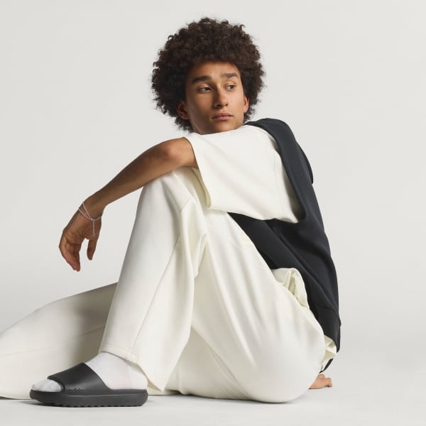 White Soft Lux Straight Leg Pants