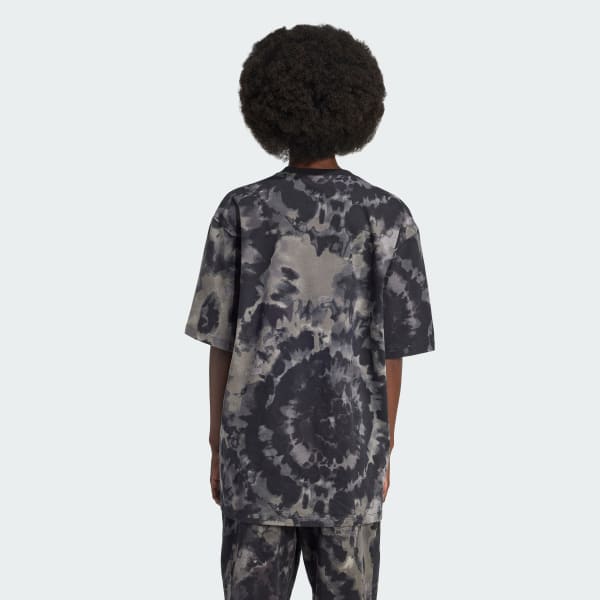 Black Tie-Dyed Oversized Tee