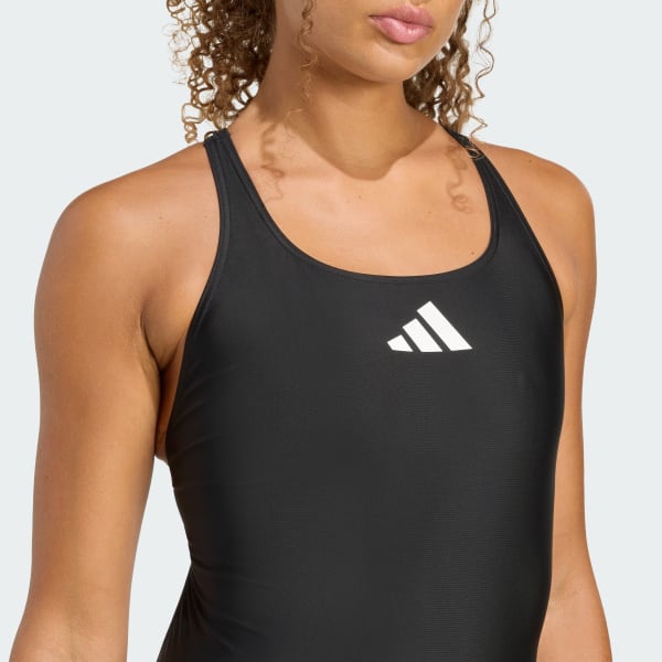 Black 3 Bar Logo Swimsuit