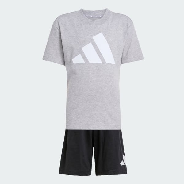 Gris Conjunto Remera Essentials Niños