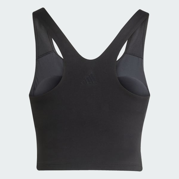 adidas All Me Medium Support Bra Tank Top - Black | Free