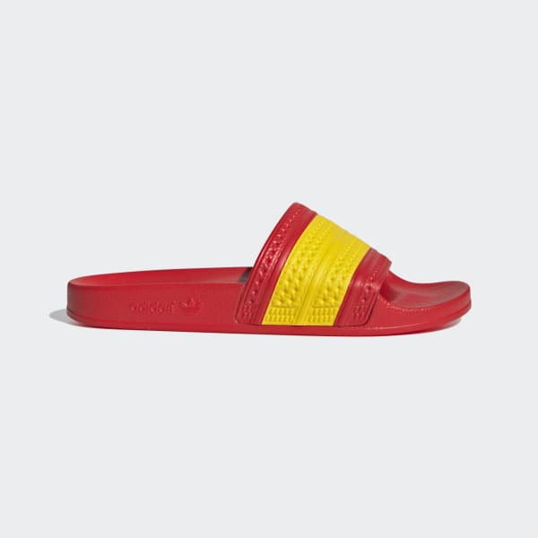 adidas adilette slides yellow