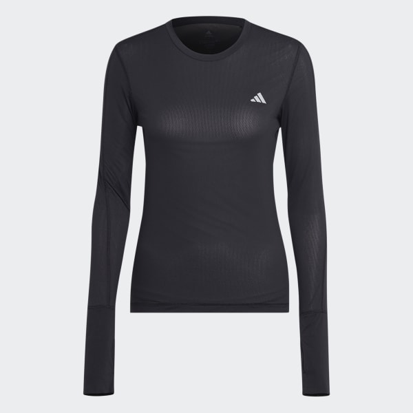 Svart Fast Running Long Sleeve Tee