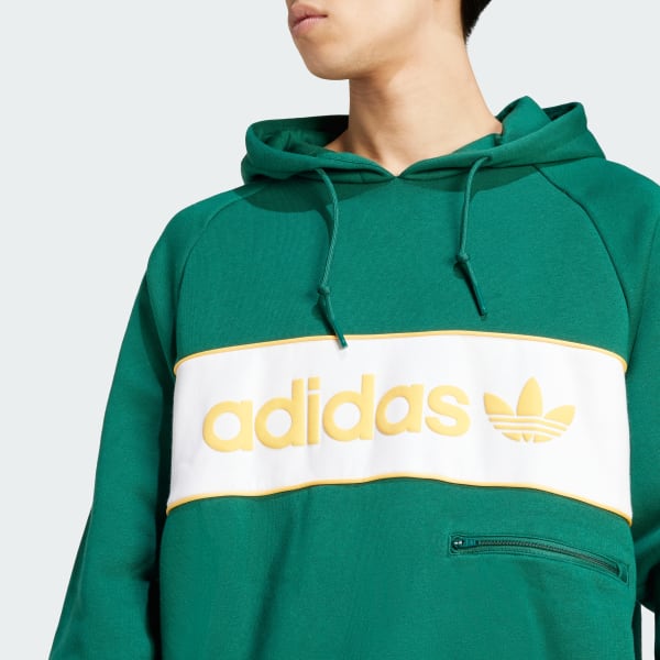 Adidas red 2025 yellow green hoodie