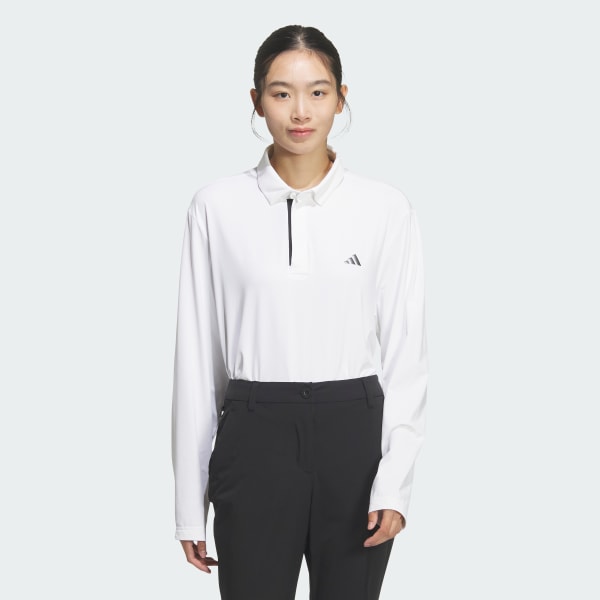 White ULTIMATE365 TOUR LONG SLEEVE POLO SHIRT