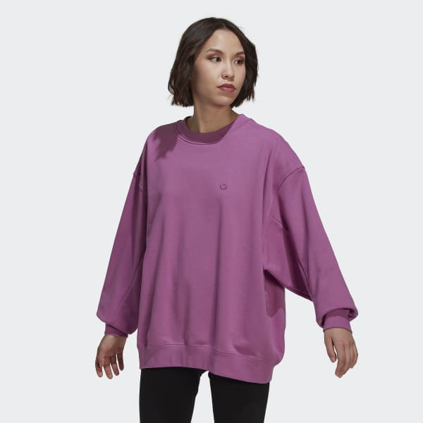 Adidas oversized sweatshirt pink on sale