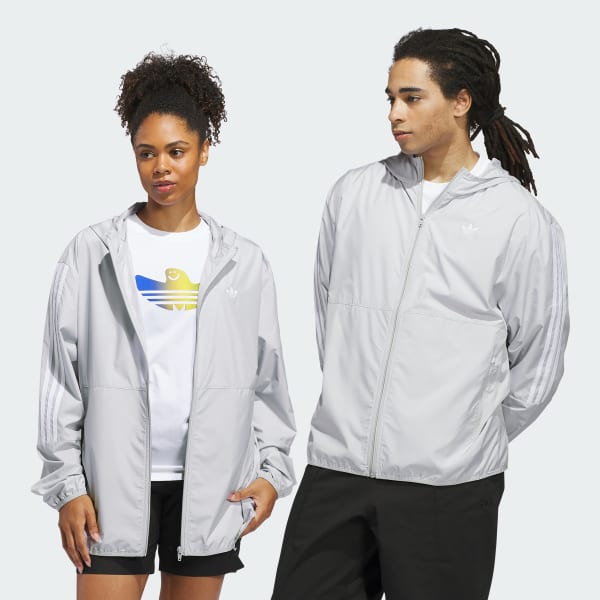 Cinza Jaqueta Corta-Vento Skateboarding