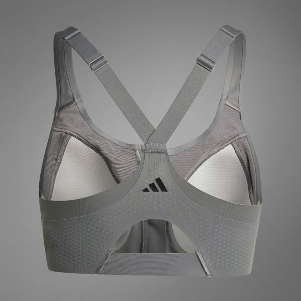 adidas Performance TAILORED IMPACT TRAINING HIGH-SUPPORT - High support sports  bra - white grey three/white 