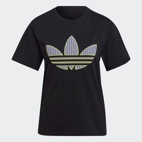 Negro Polera con Aplique del Trifolio QC134