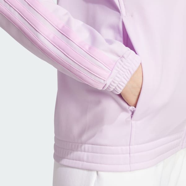 adidas Tricot 3-Stripes Track Jacket - Purple | Free