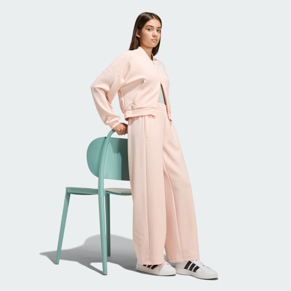 Pink FUTURE ICONS 3 STRIPES FULL ZIP-TRÆNINGSOVERDEL