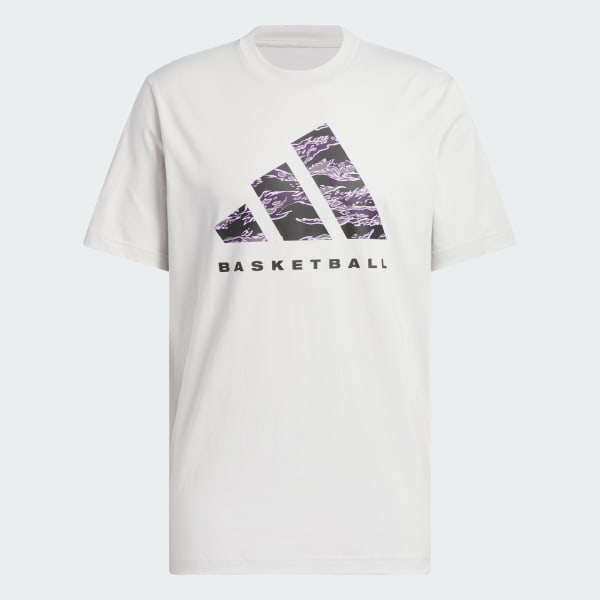 adidas Basketball Graphic Tee - Grey | Free Shipping with