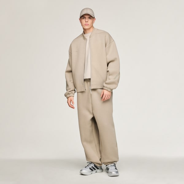 bézová Tepláková bunda adidas x entire studios Z.N.E. Uniform Full-Zip Knit