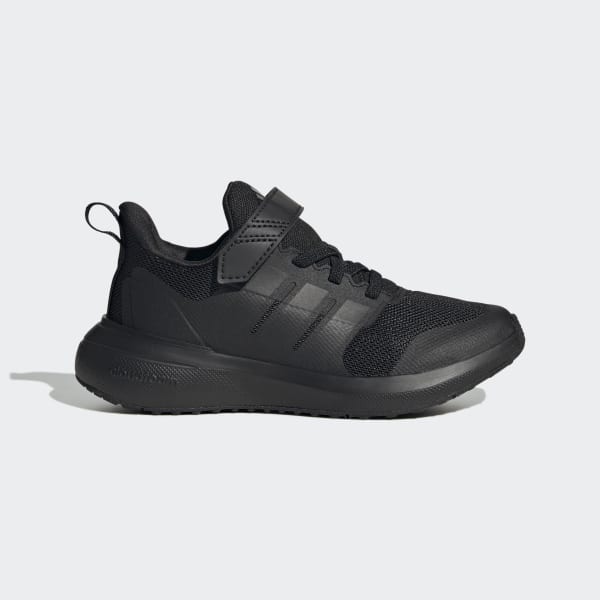 adidas FortaRun 2.0 Cloudfoam Elastic Lace Top Strap Shoes - Black