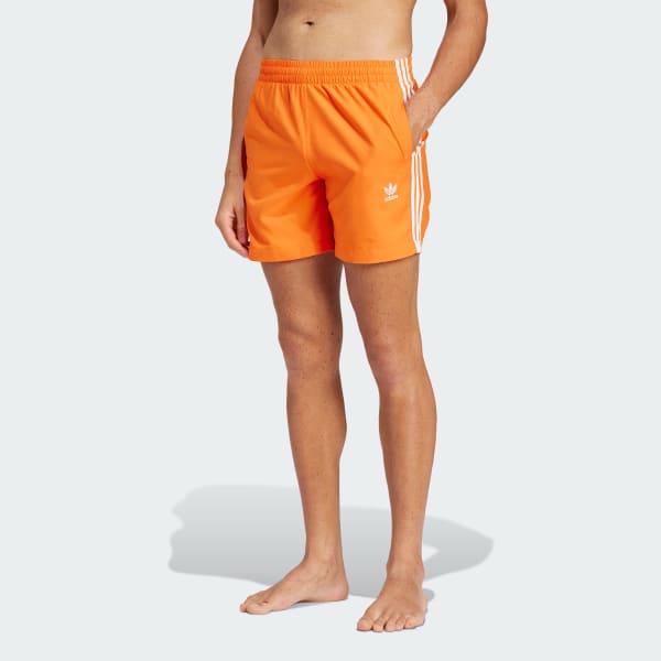 Orange Originals Adicolor 3-Stripes Swim Shorts