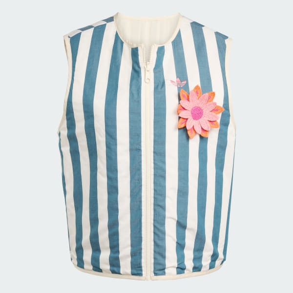 White adidas Originals Summer Glow Reversible Vest