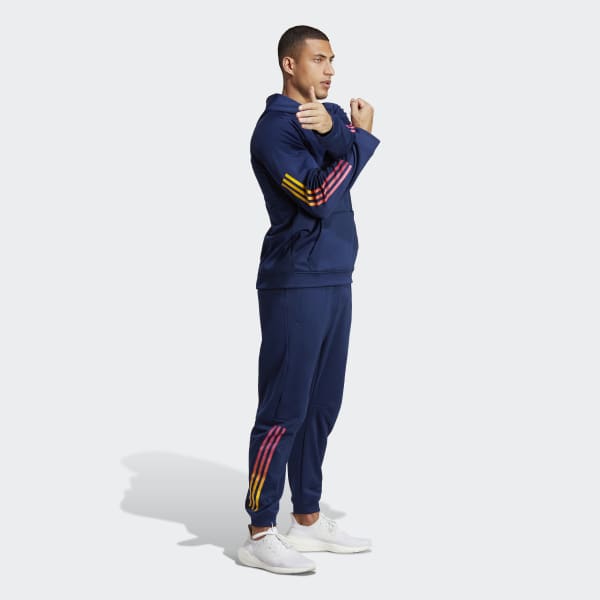 Bleu Sweat-shirt à capuche Train Icons 3-Stripes Training