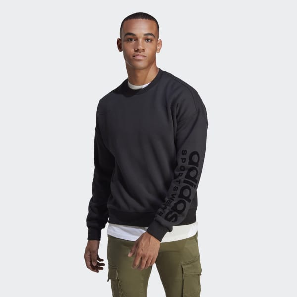 adidas Lounge Fleece Sweatshirt - Black | adidas Canada