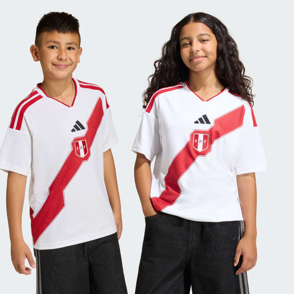 Blanco Camiseta local Selección Peruana 26 para Niños