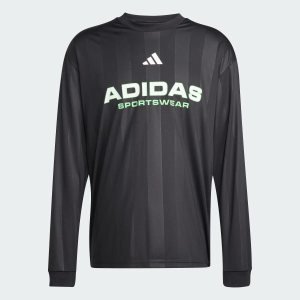 adidas Long Sleeve Jacquard Jersey - Black | Free Shipping with