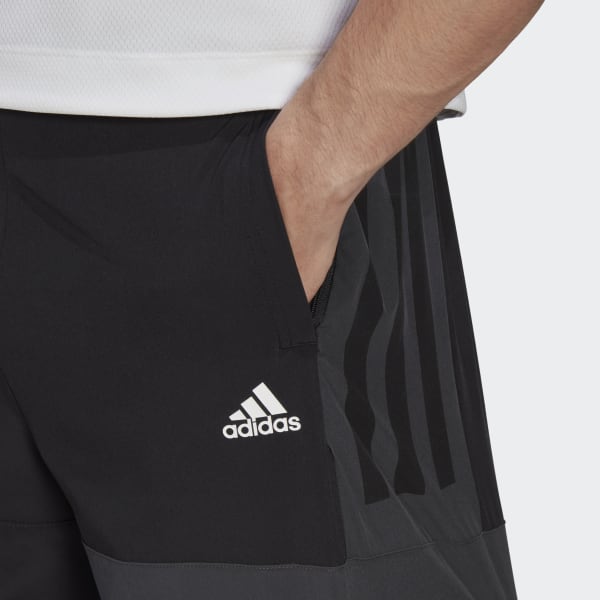 Black Training Colourblock Shorts BVS49