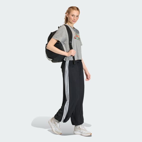 Grey FOOD CROPPED LOOSE GRAPHIC T-SHIRT