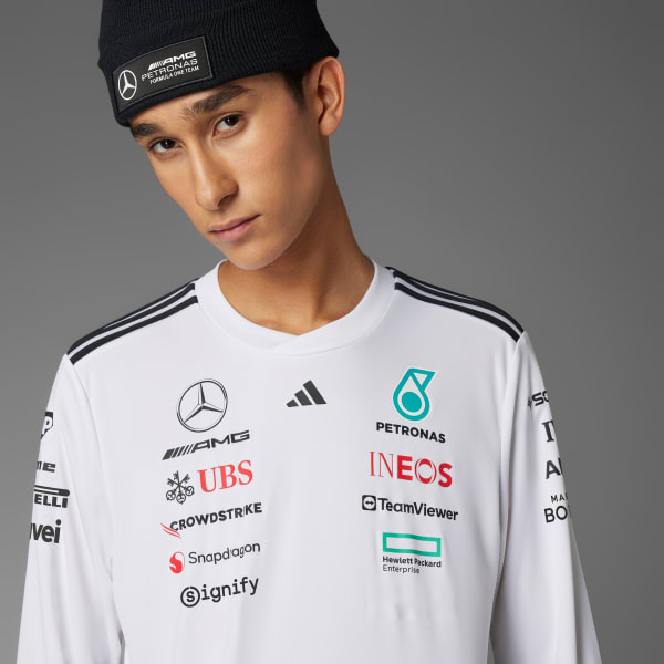 White MERCEDES - AMG PETRONAS FORMULA ONE TEAM DRIVER JERSEY