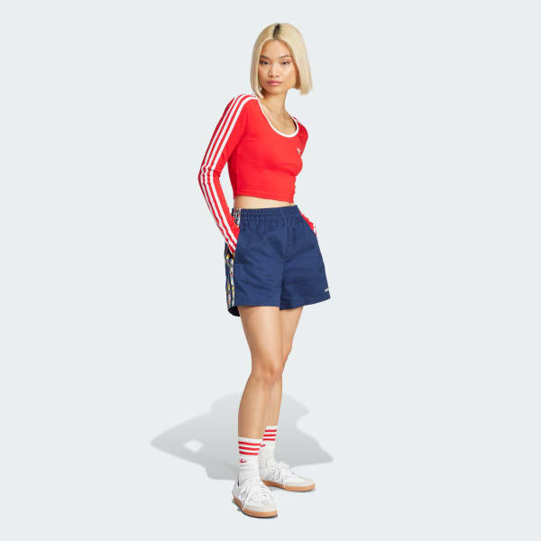 Mau-xanh-da-troi Quần Short 3 Sọc adidas Originals x Liberty London