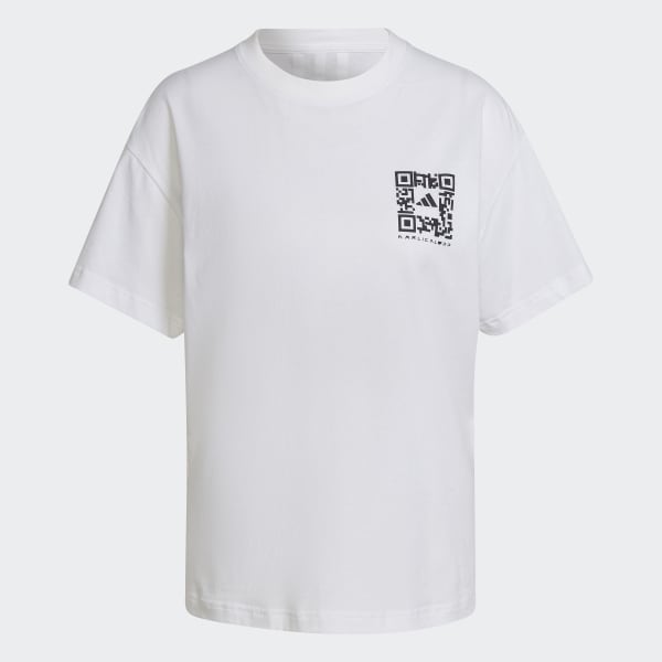 Blanc T-shirt adidas x Karlie Kloss Crop LCB89