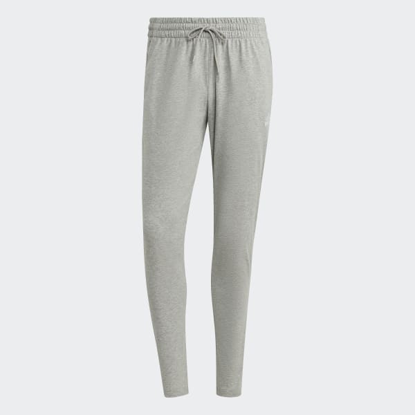 Grey Essentials Single Jersey Tapered Open Hem Pants