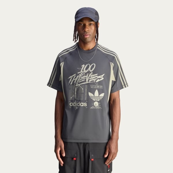 Gris T-shirt 100 Thieves